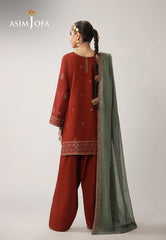 AJULO-05 Embroidered Boski Silk  stitched 3 Pcs