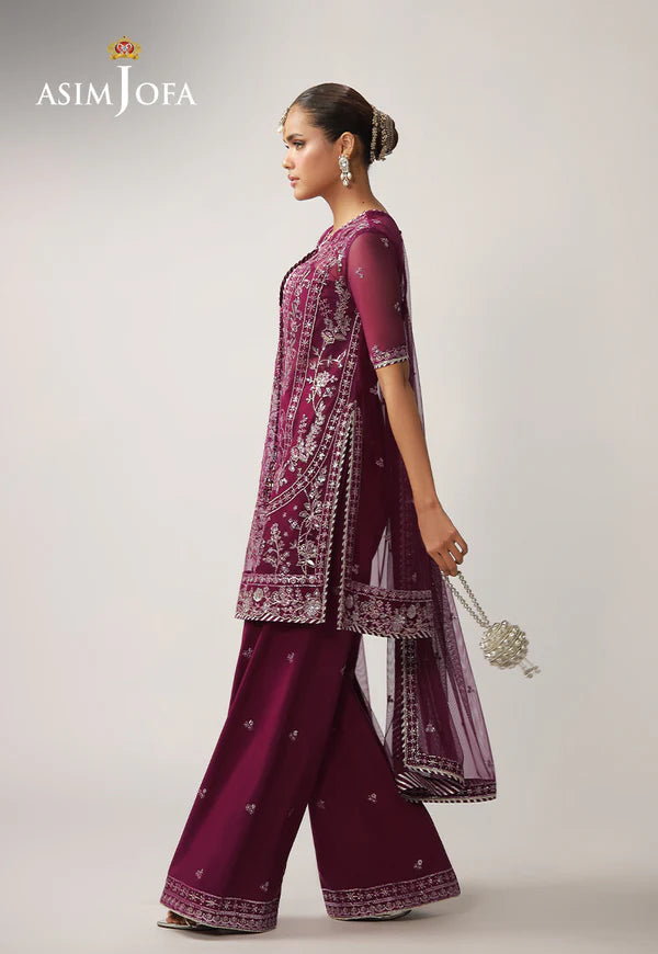 AJULO-04 Embroidered Net stitched 3 Pcs
