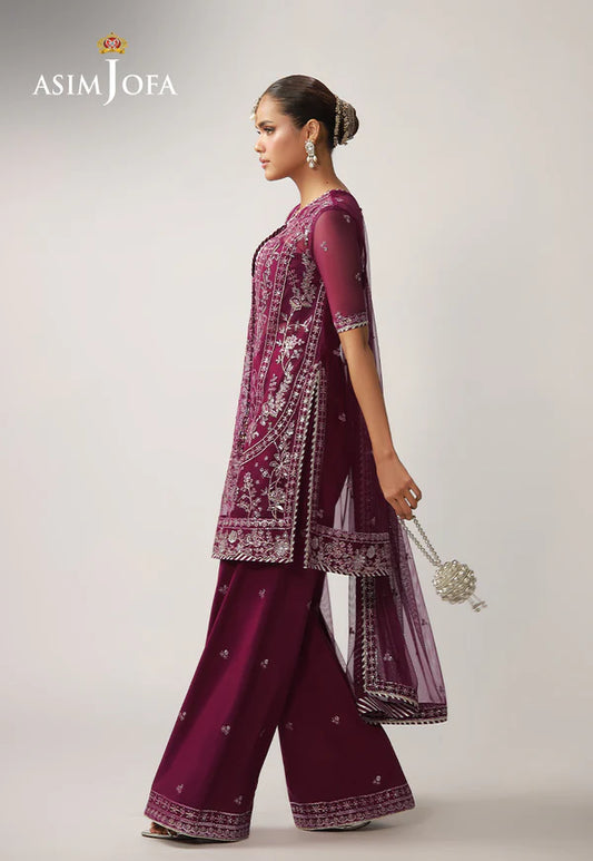 AJULO-04 Embroidered Net stitched 3 Pcs