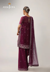 AJULO-04 Embroidered Net stitched 3 Pcs