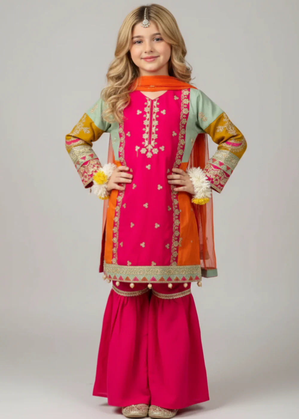Multi Colour Gharara-KG 013