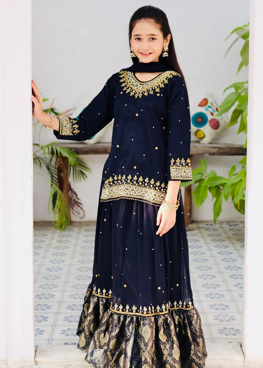 Navy Blue Lehnga-KL 012