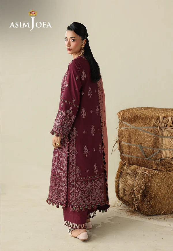 AJULK-06 Embroidered Rod stitched 3 Pcs