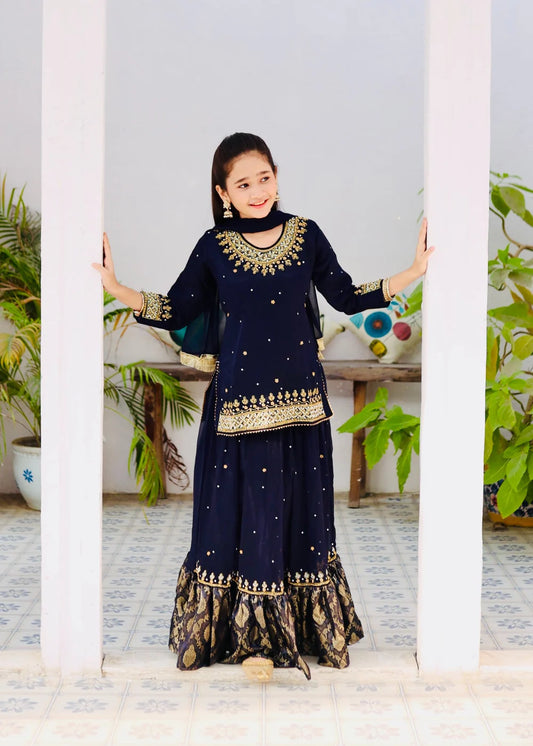 Navy Blue Lehnga-KL 012