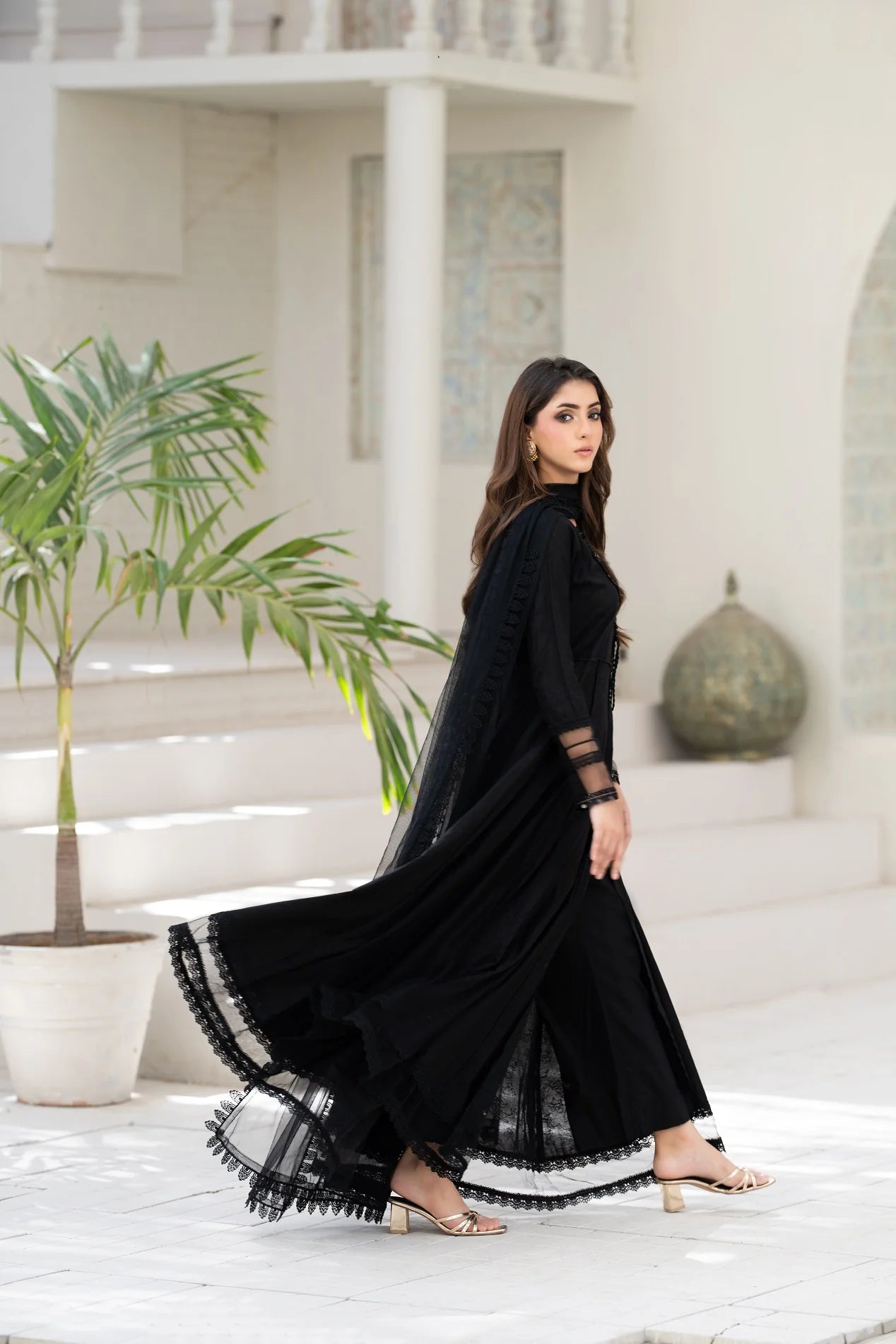 NF-6815 Black Chiken Frock