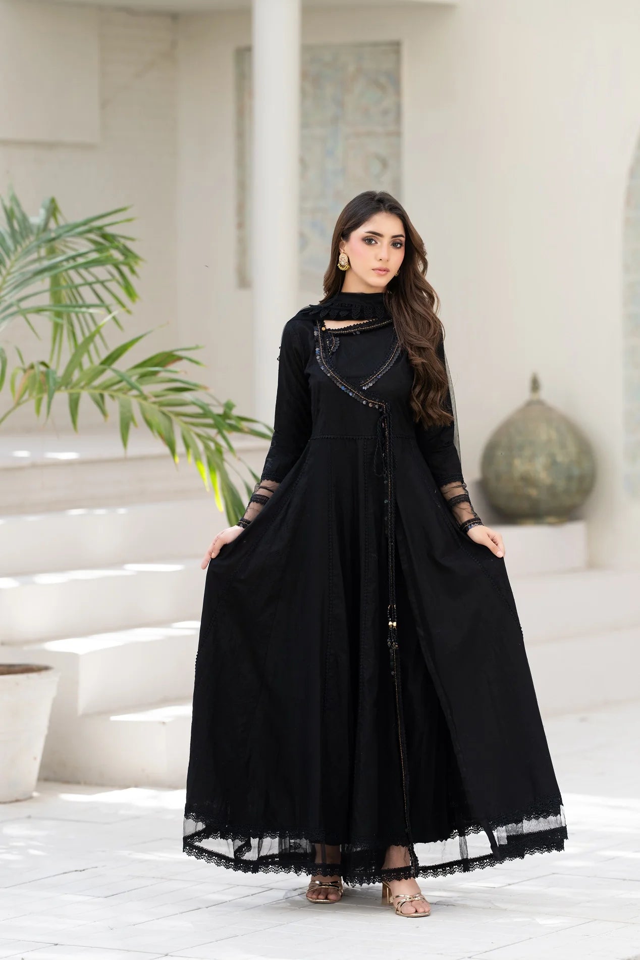 NF-6815 Black Chiken Frock