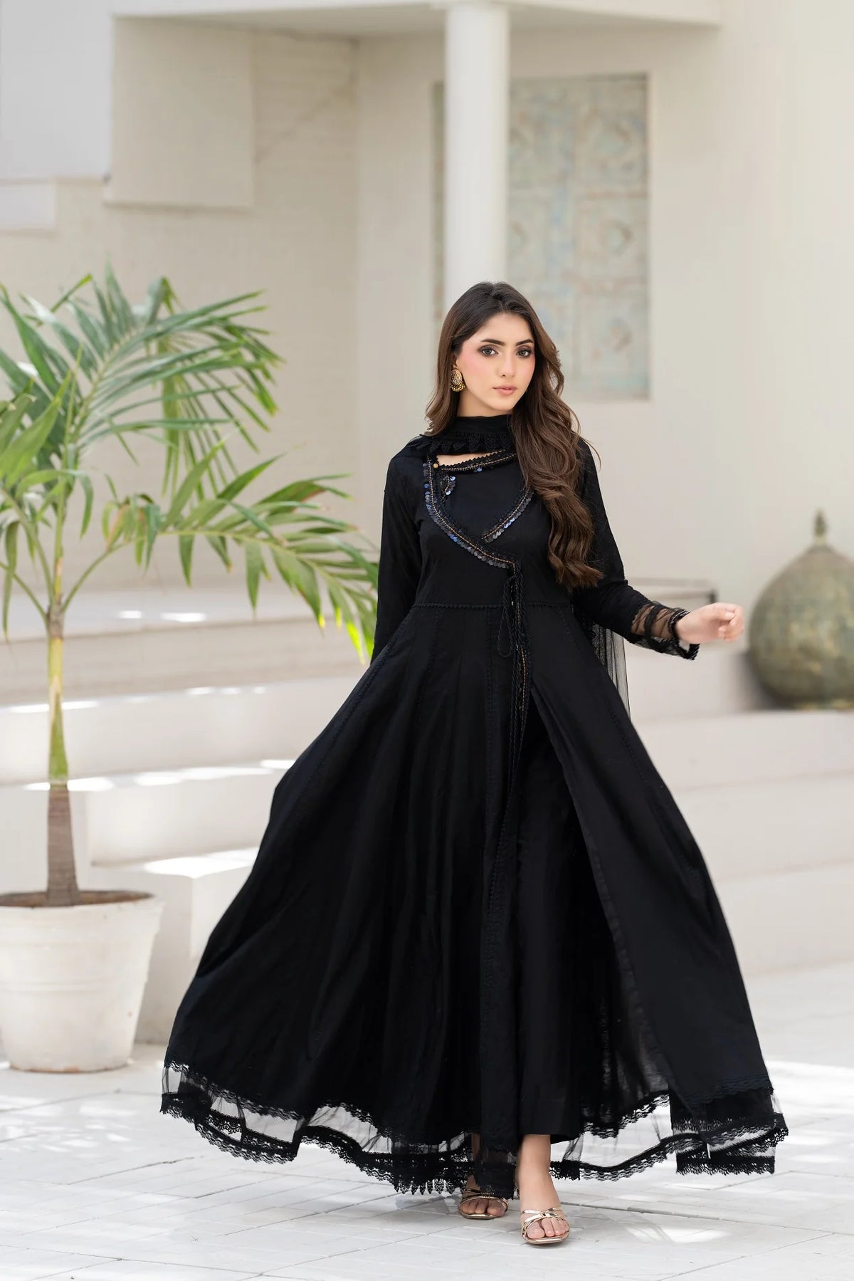 NF-6815 Black Chiken Frock