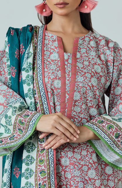 3 PIECE | PRINTED KHADDAR | OTL-25-432