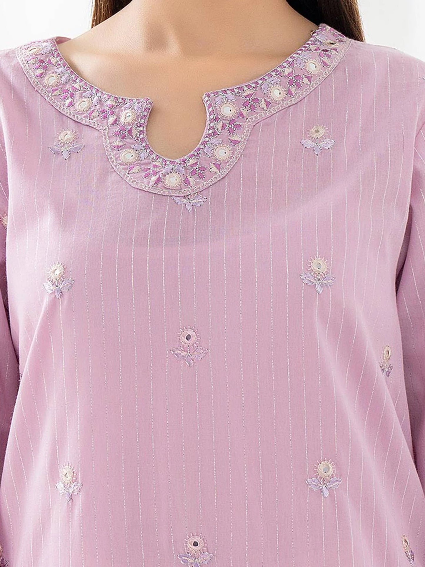 neckline-Yarn-Dyed-Shirt-Embroidered-Pret