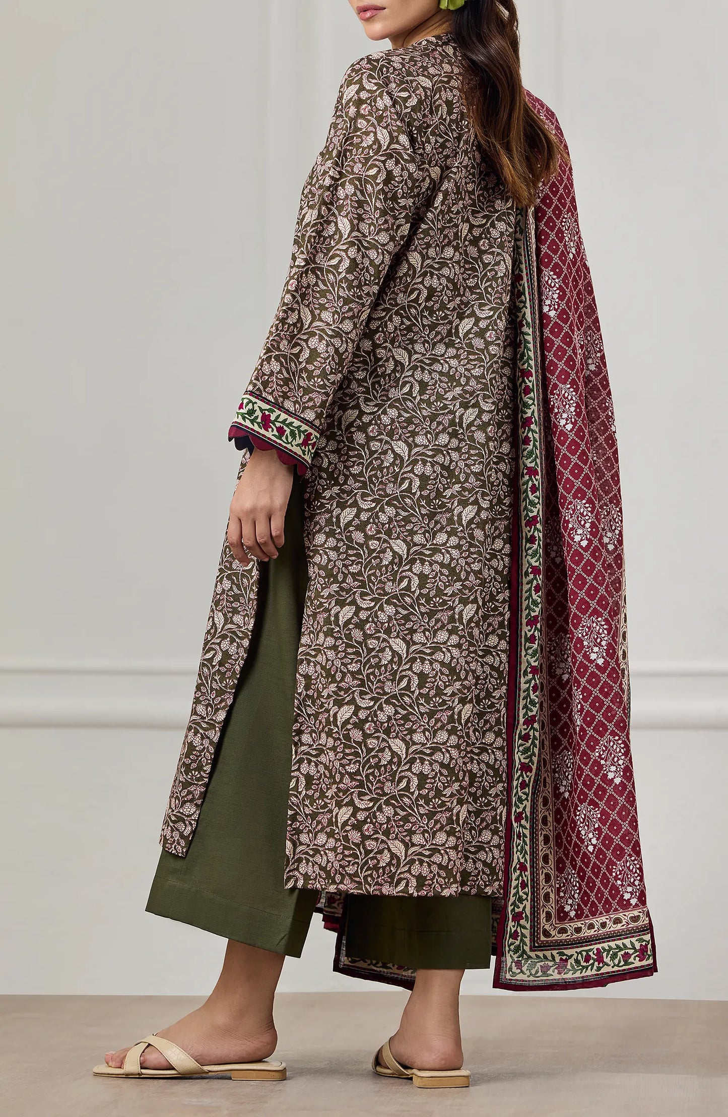 3 PIECE | PRINTED KHADDAR | OTL-25-452