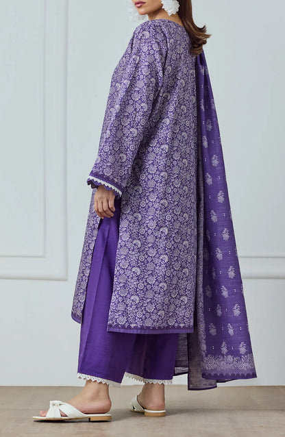 3 PIECE | PRINTED KHADDAR | OTL-25-423