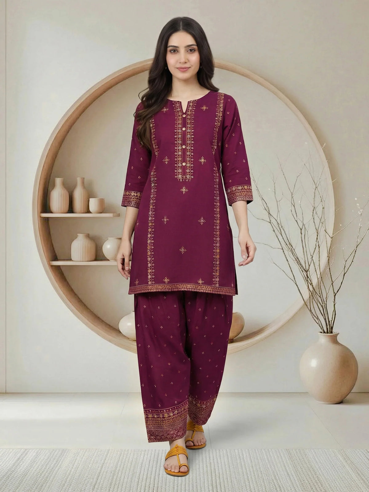 2 Piece Satin Suit (Pret)