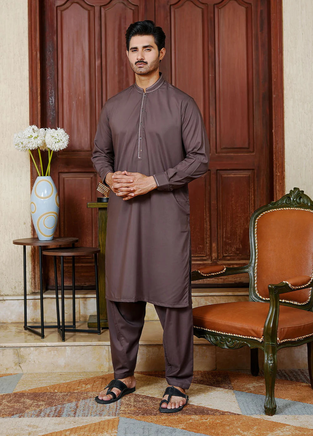Mocha Brown Shalwar Kameez