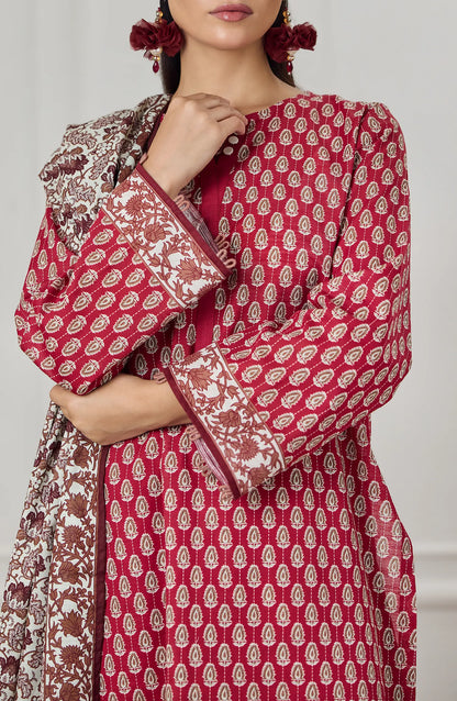 3 PIECE | PRINTED KHADDAR | OTL-25-417