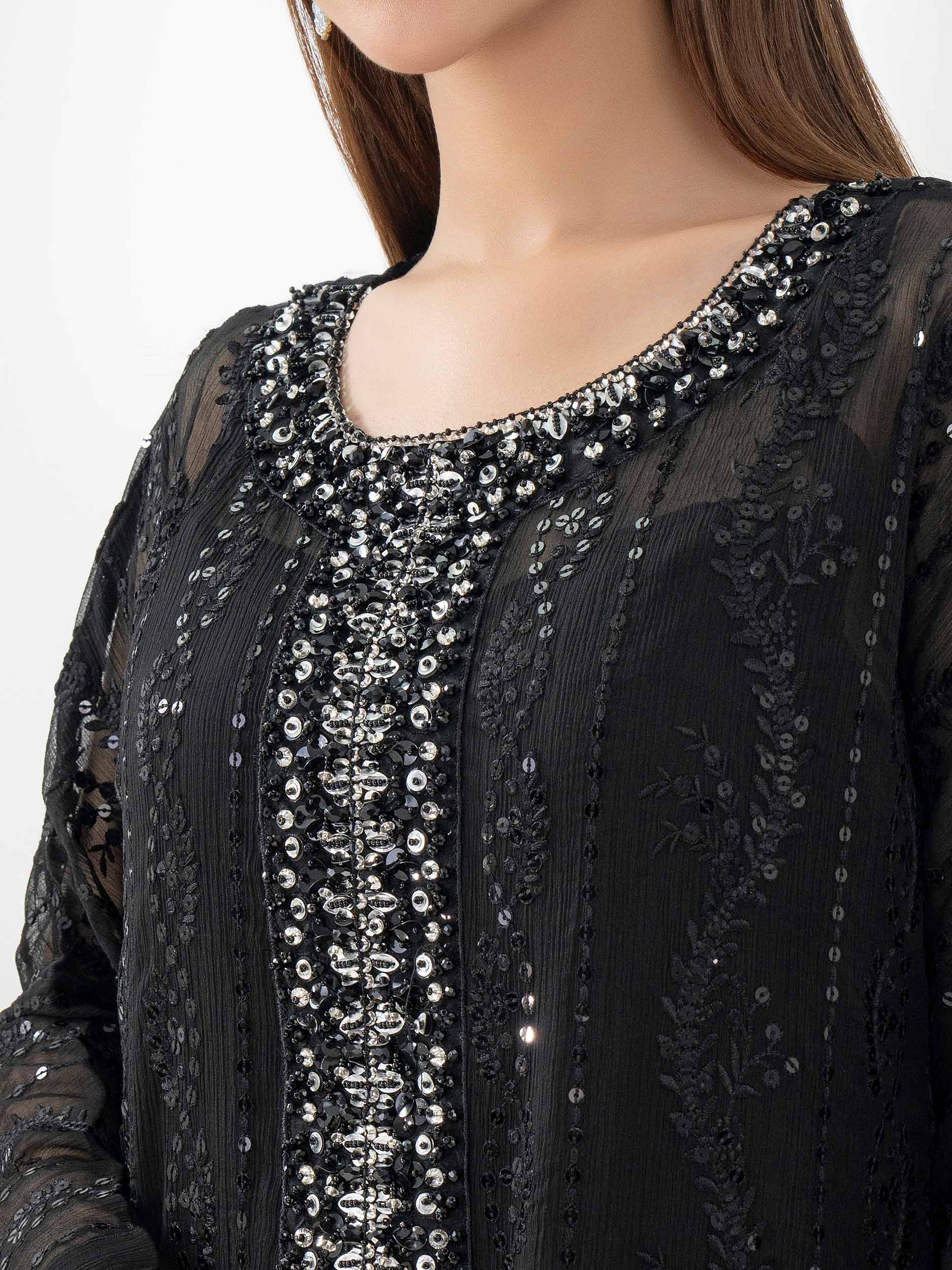 shirt-neckline-Chiffon-Kaftan-Embellished-Pret