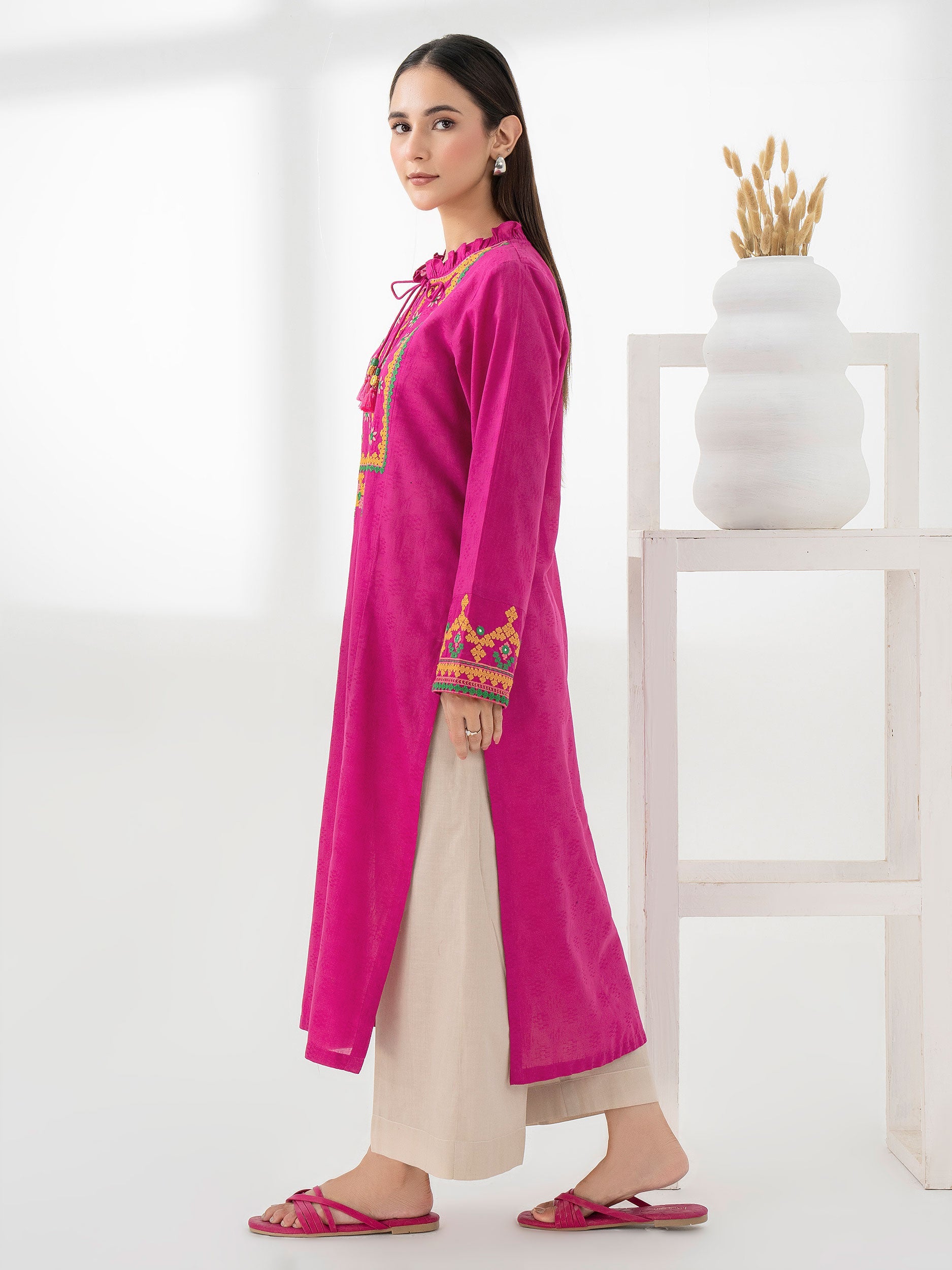 side-look-Jacquard-Shirt-Embroidered-Pret-pink