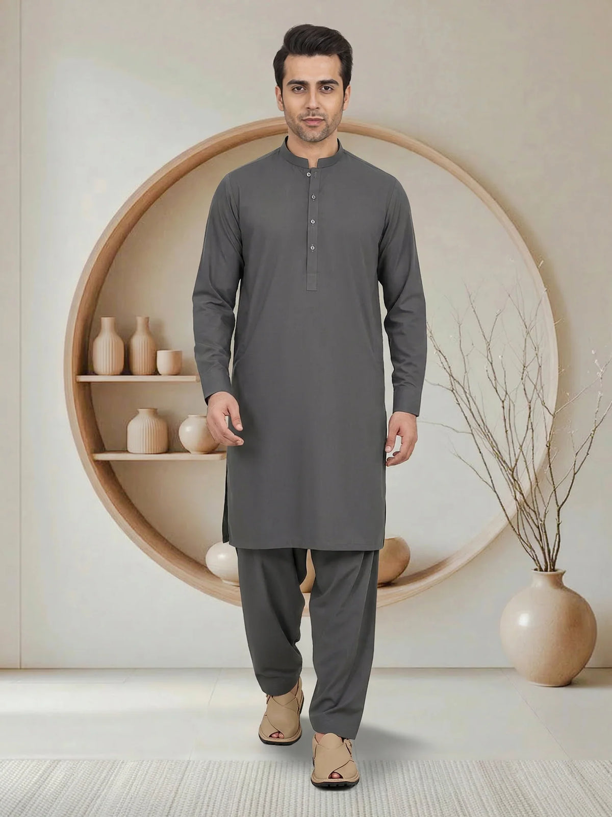Wash & Wear Suit Grey