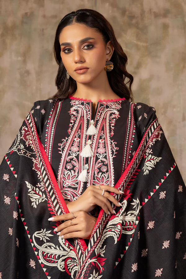 Embroidered Kurta Dupatta Trouser - 3018