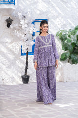 NF-05983 Lilac Printed Peplum